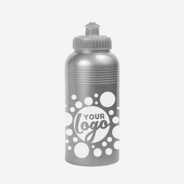 500ML KIDS WATER BOTTLE IN METALLIC SILVER