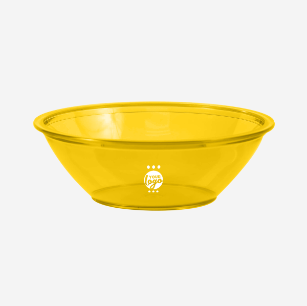 DELUXE PASTIC BOWL IN CLEAR YELLOW