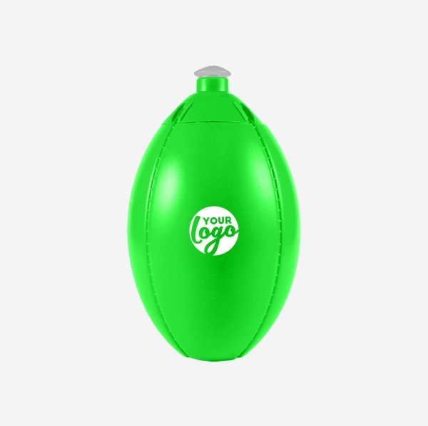 Rugby Ball 500ml Sports Bottle 10 REF 424 RUGBY MEMORY BALL 500ML LIME NEON GREEN 2