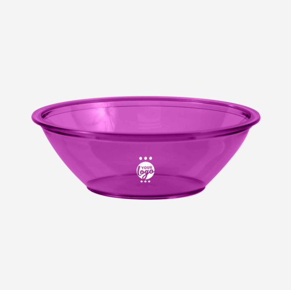 DELUXE PASTIC BOWL IN CLEAR PURPLE