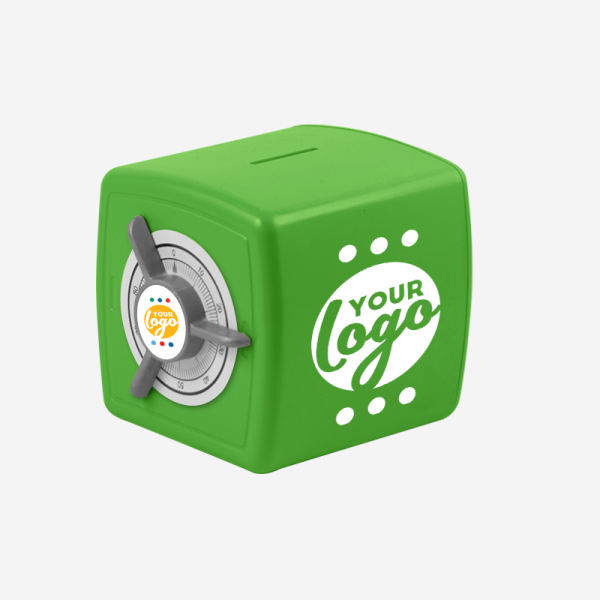 Kiddies Tri-dial Moneybox 10 KIDDIES TRIDIAL MONEYBOX IN LIME GREEN