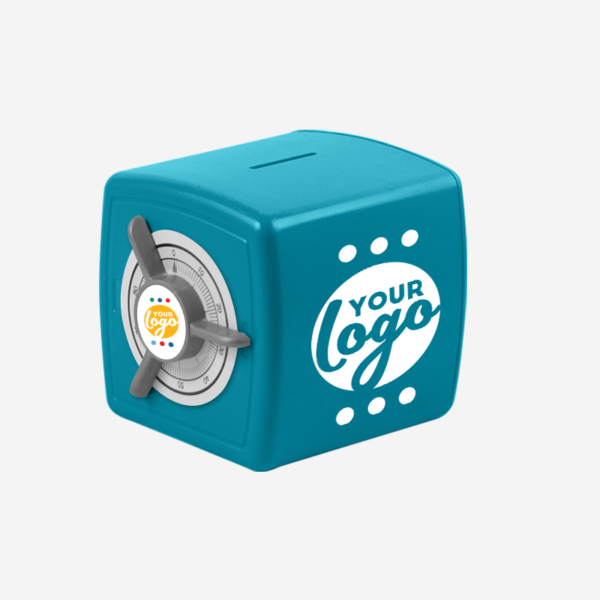 Kiddies Tri-dial Moneybox 13 KIDDIES TRIDIAL MONEYBOX IN TURQUOISE