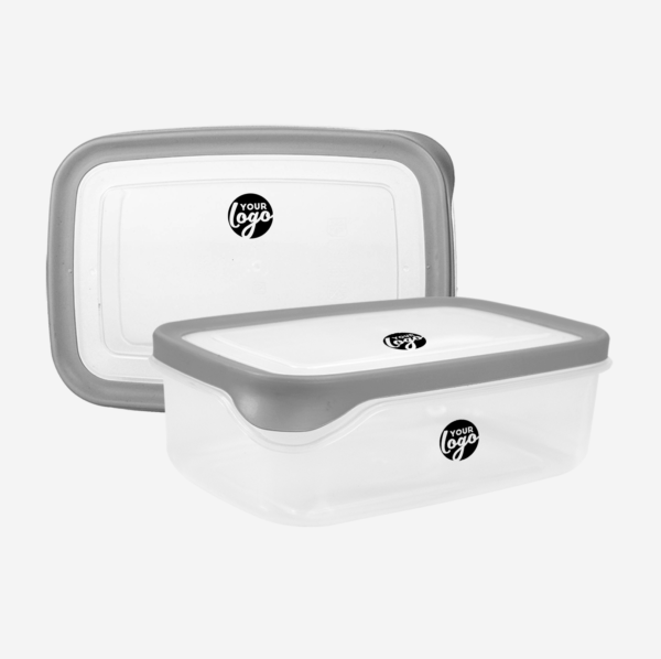 Large Plastic Container with TPE Seal 4 LARGE PLASTIC CONTAINER IN GREY