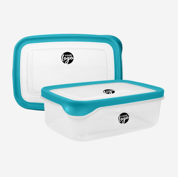 Large Plastic Container with TPE Seal 8 LARGE PLASTIC CONTAINER IN TURQUOISE