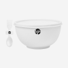 MISO PLASTIC BOWL WITH LID & FORKSPOON IN WHITE