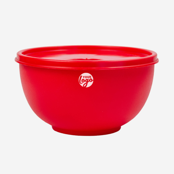 Miso Plastic Bowl 5 MISO PLASTIC BOWL WITH LID IN RED