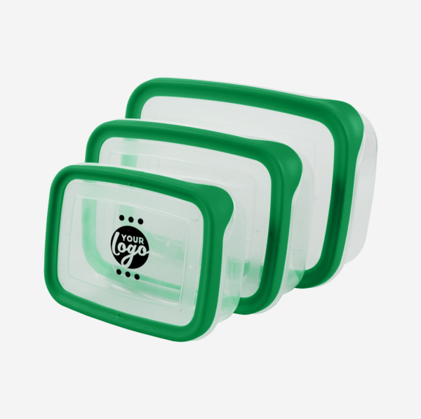 PLASTIC CONTAINER SET IN EMERALD GREEN