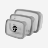 PLASTIC CONTAINER SET IN GREY
