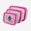 PLASTIC CONTAINER SET IN MAGENTA