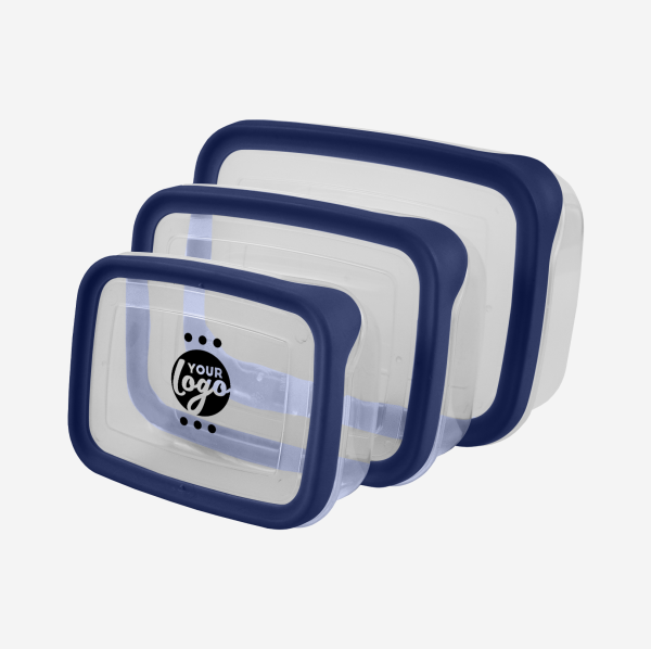 PLASTIC CONTAINER SET IN NAVY BLUE