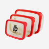 PLASTIC CONTAINER SET IN RED