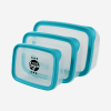 PLASTIC CONTAINER SET IN TURQUOISE
