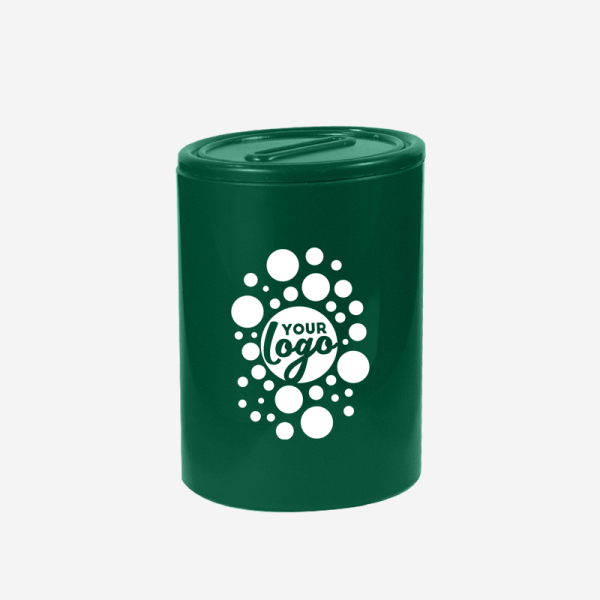 PLASTIC ROUND MONEY BOX Bottle Green 1