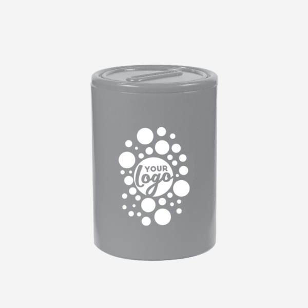 PLASTIC ROUND MONEY BOX Grey 1