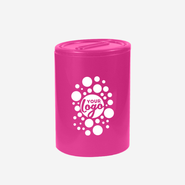 PLASTIC ROUND MONEY BOX Magenta 1