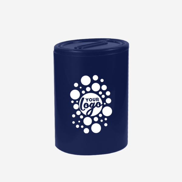 PLASTIC ROUND MONEY BOX NAVY BLUE 1