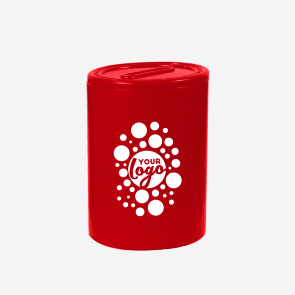 PLASTIC ROUND MONEY BOX Red 1
