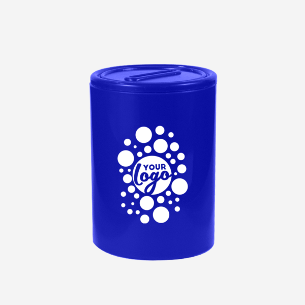 PLASTIC ROUND MONEY BOX Royal Blue 1