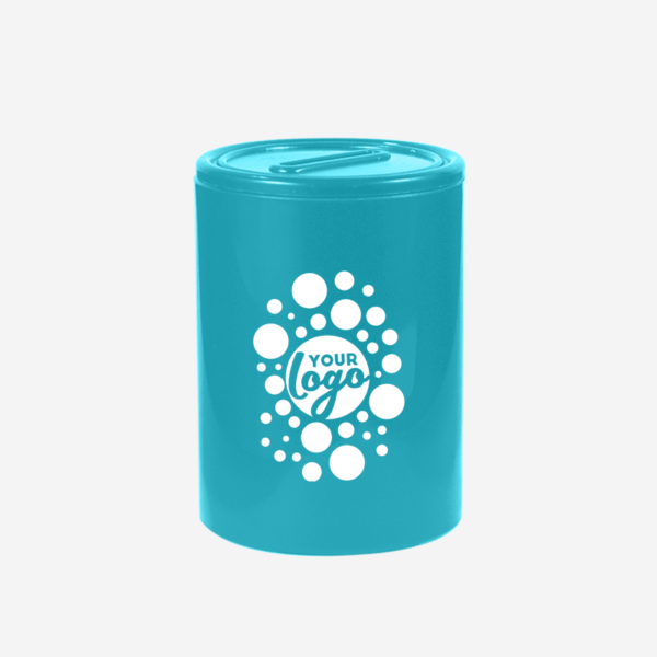 PLASTIC ROUND MONEY BOX Turqoise 1