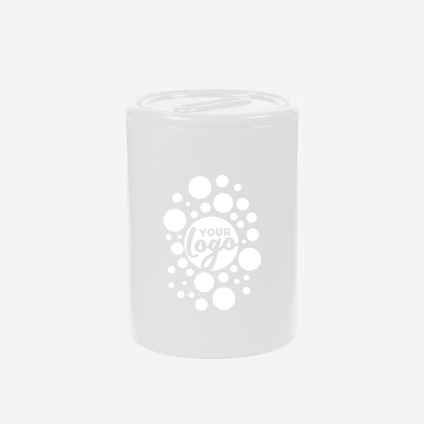 PLASTIC ROUND MONEY BOX White 2