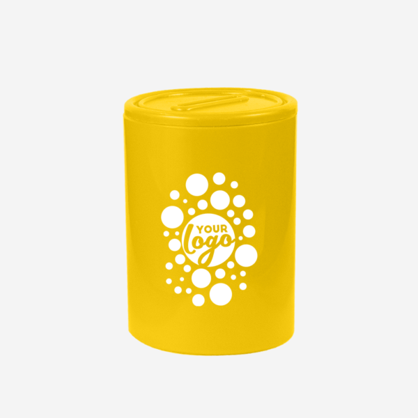 PLASTIC ROUND MONEY BOX Yellow 1