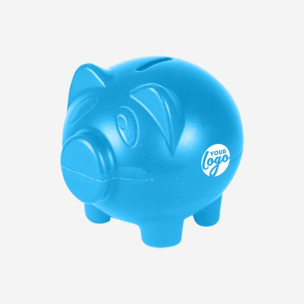 Ref 766 Money Box Piggy CYAN