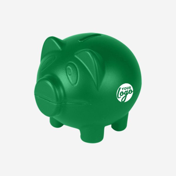 Ref 766 Money Box Piggy EMERALD GREEN
