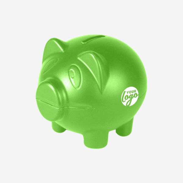 Ref 766 Money Box Piggy LIME NEON