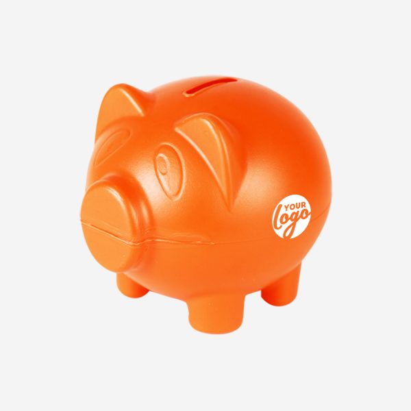 Ref 766 Money Box Piggy ORANGE