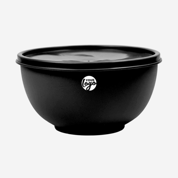 Miso Plastic Bowl 2 MISO PLASTIC BOWL WITH LID IN BLACK