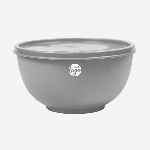 Miso Plastic Bowl 4 MISO PLASTIC BOWL WITH LID IN GREY