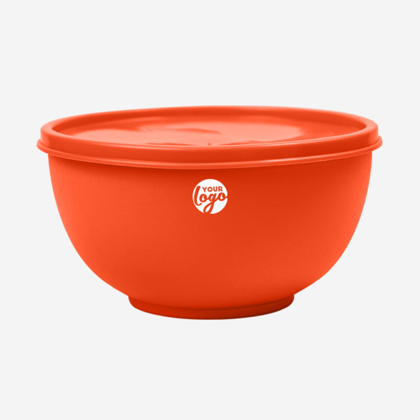 Miso Plastic Bowl 15 MISO PLASTIC BOWL WITH LID IN ORANGE