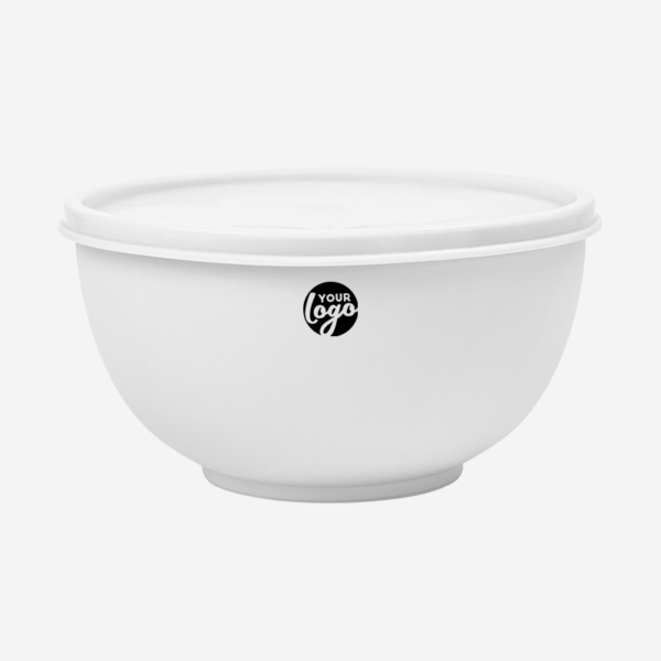 Miso Plastic Bowl 3 MISO PLASTIC BOWL WITH LID IN WHITE