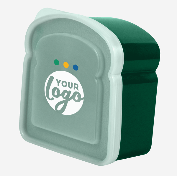 Lumo Club Sandwich Slice Shape Lunchbox 12 SANDWHICH LUNCHBOX Bottle Green 2