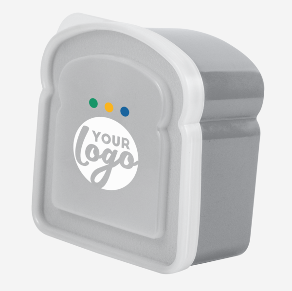 Lumo Club Sandwich Slice Shape Lunchbox 4 SANDWHICH LUNCHBOX IN GREY