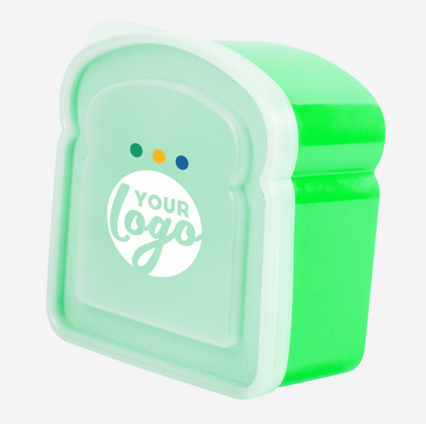 Lumo Club Sandwich Slice Shape Lunchbox 10 SANDWHICH LUNCHBOX IN LIME GREEN