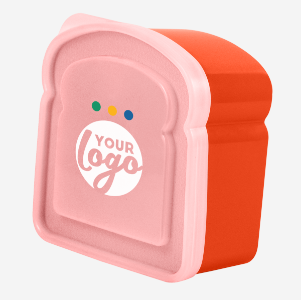 Lumo Club Sandwich Slice Shape Lunchbox 15 SANDWHICH LUNCHBOX IN ORANGE