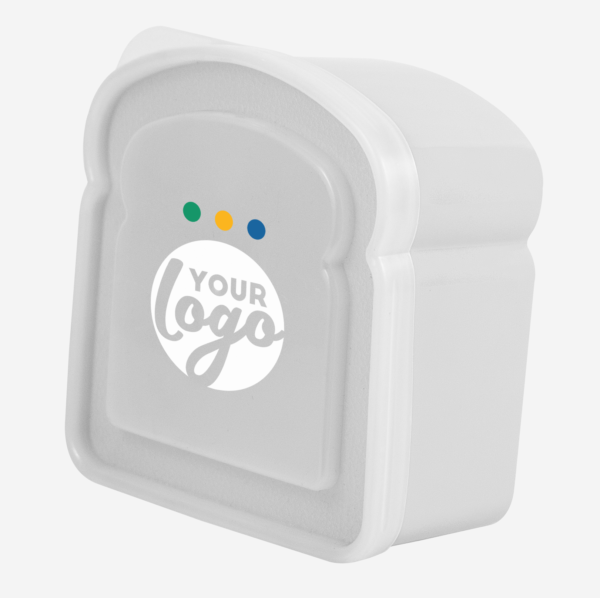 Lumo Club Sandwich Slice Shape Lunchbox 3 SANDWHICH LUNCHBOX IN WHITE