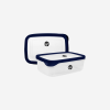 SMALL PLASTIC CONTAINER IN NAVY BLUE