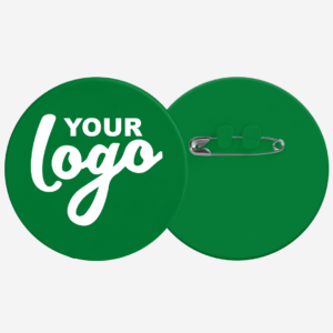 Round Button Badge 90mm with Safety Pin