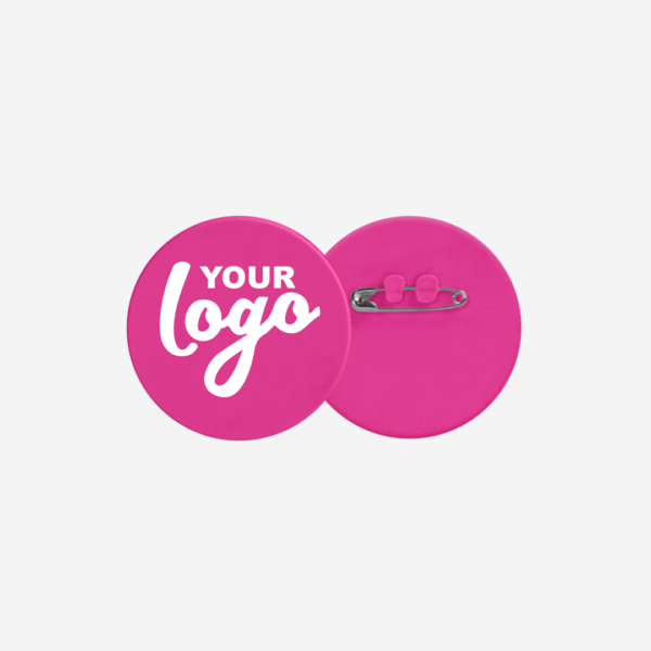 Ref. 102 Round Button Badge 30mm Magenta