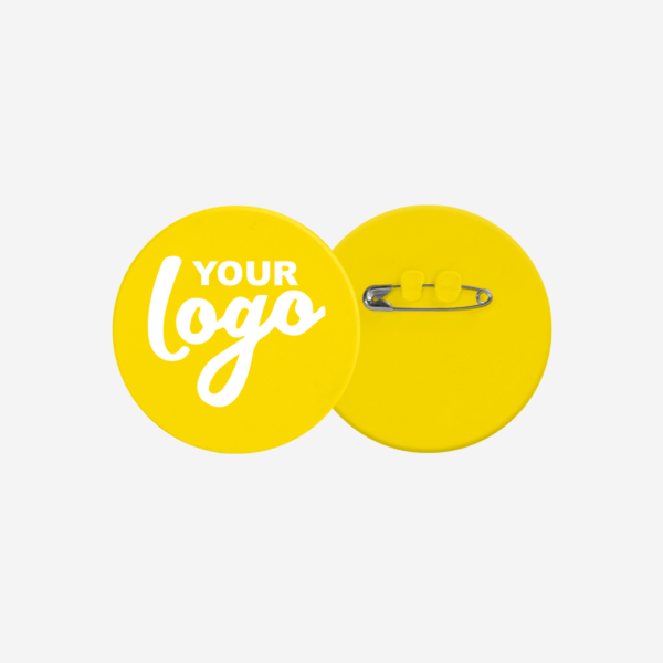 Round Button Badge 44mm with Safety Pin 16 Ref. 103 Round Button Badge 44mm Yellow