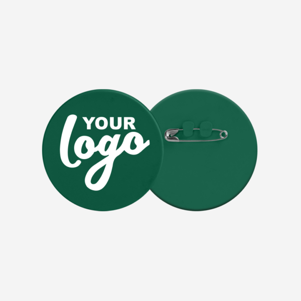 Ref. 104 Round Button Badge 55mm Bottle Green