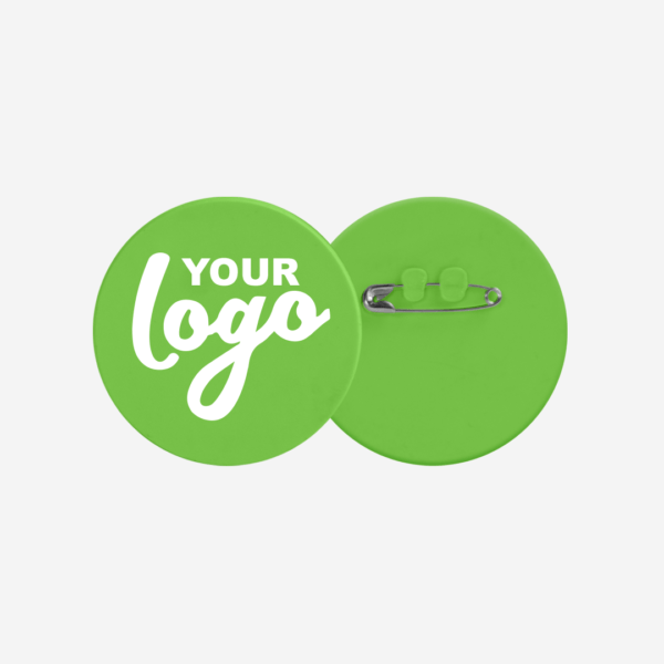 Ref. 104 Round Button Badge 55mm Lime Green