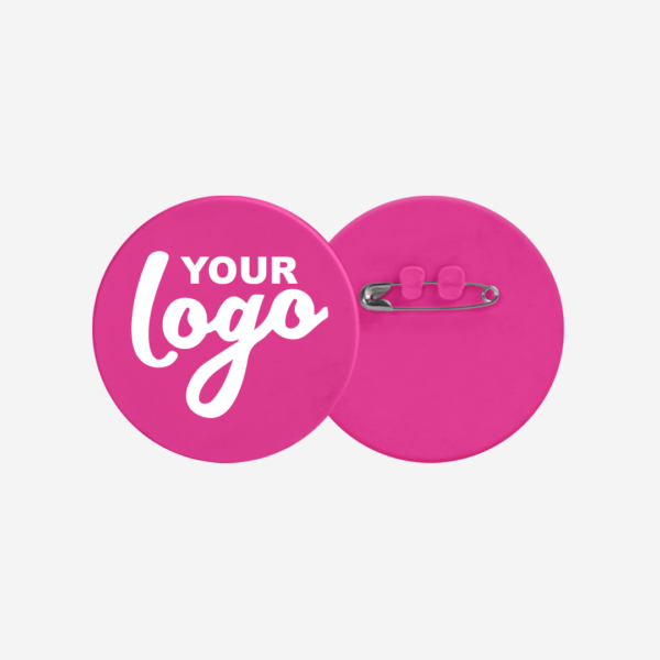 Ref. 104 Round Button Badge 55mm Magenta