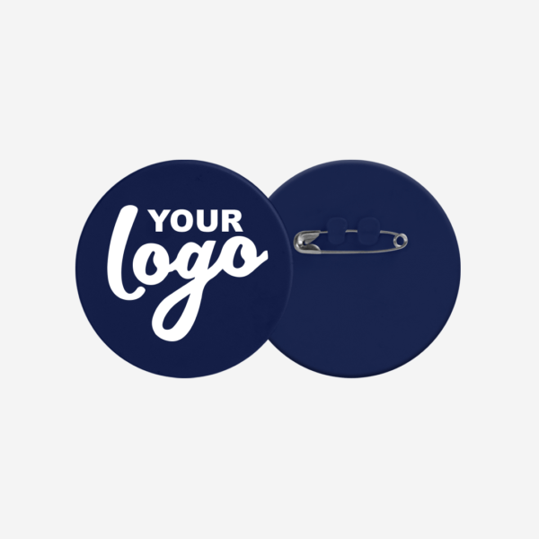 Ref. 104 Round Button Badge 55mm Navy Blue