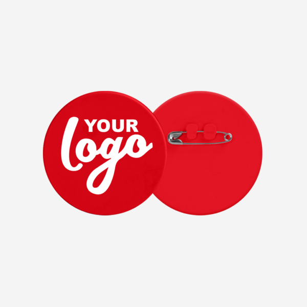 Ref. 104 Round Button Badge 55mm Red