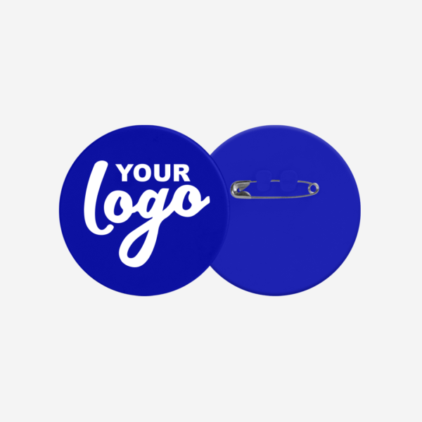 Ref. 104 Round Button Badge 55mm Royal Blue