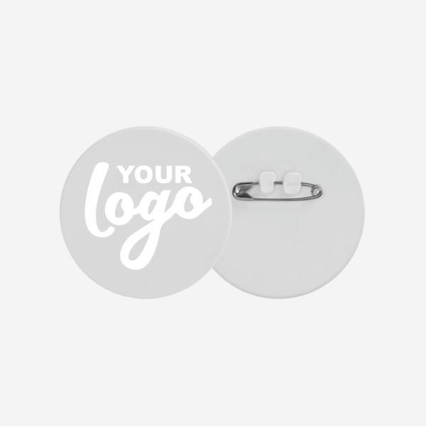 Ref. 104 Round Button Badge 55mm White