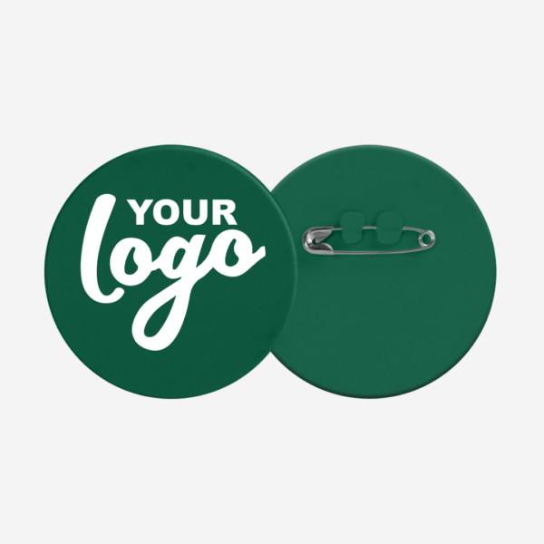 Ref. 106 Round Button Badge 70mm Bottle Green